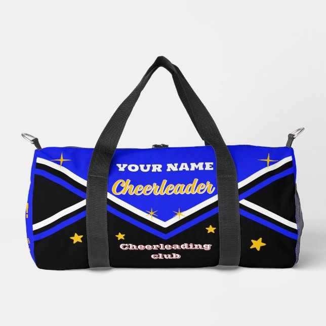 Sac De Sport cheerleader bag, personalize blue, white & black  (Recto)