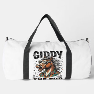 Sac De Sport Chemise de gravure vintage de cheval de Fup drôle