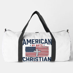 Sac De Sport Chemise Vintage Croix du Drapeau Chrétien Américai