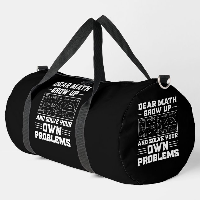 Sac De Sport Cher Math, Résolvez Vos Problèmes ! (Coin gauche)