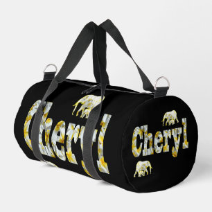 Sac De Sport Cheryl Nom Avec Fleurs de Frangipani,