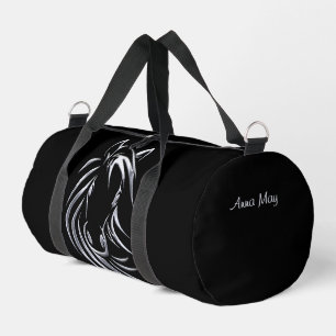 Sac De Sport Cheval d'argent tête sur le script personnalisé no