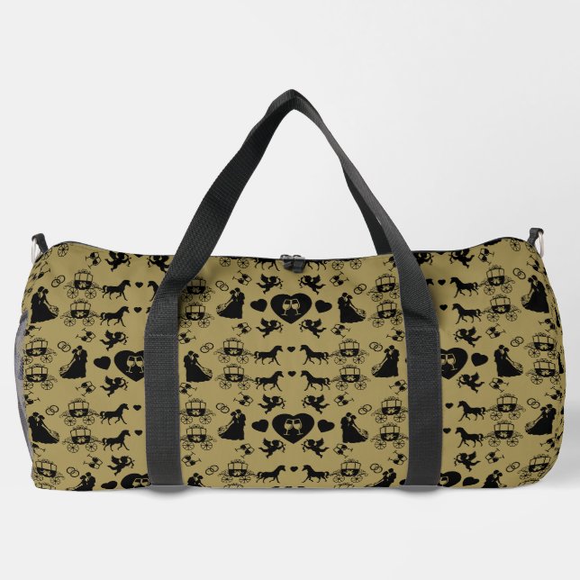 Sac De Sport Cheval Et Panier Romantique Mariage (Verso)