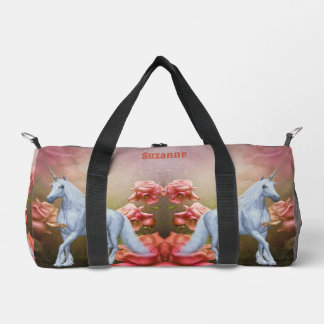 Sac De Sport Cheval Unicorn Et Roses Personnalisés