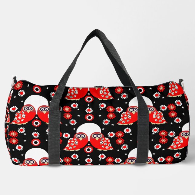Sac De Sport Chouette d'art populaire (Recto)