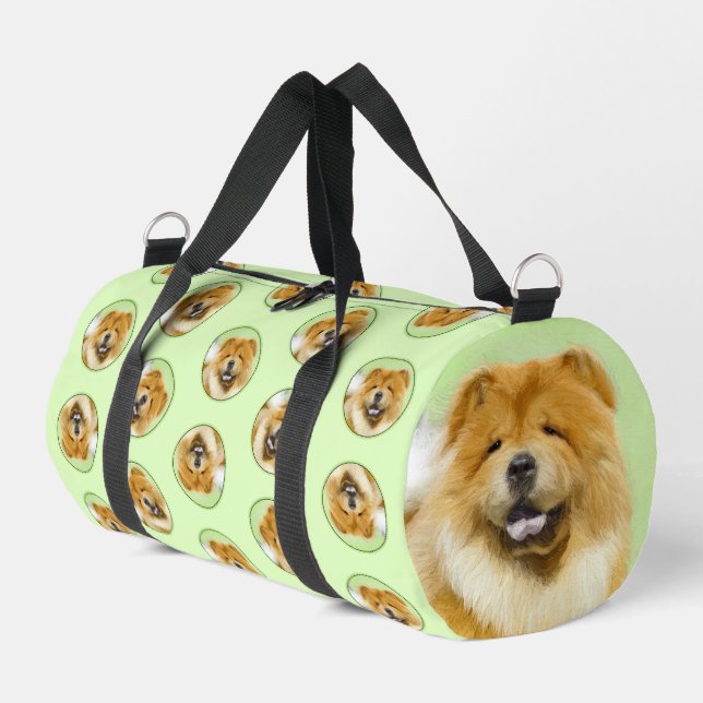 Sac De Sport Chow Chow Peinture Rouge Roux Cute Chien original (Coin gauche)