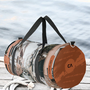 Sac De Sport Citation de voyage Boho Rust avec Monogramme & Pho