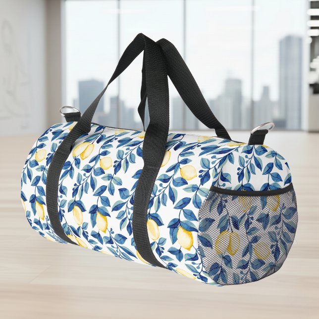 Sac De Sport Citron aquarelle bleu jaune (Créateur téléchargé)
