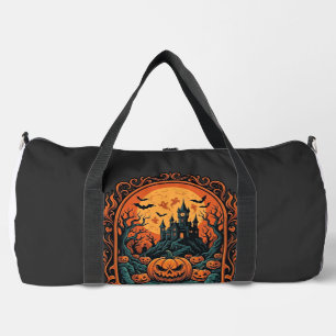 Sac De Sport Citrouille d'Halloween Maison Hantée Pleine Lune C