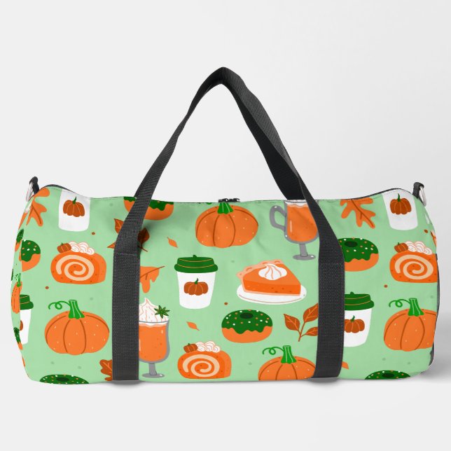 Sac De Sport citrouille épice café pastel vert (Recto)