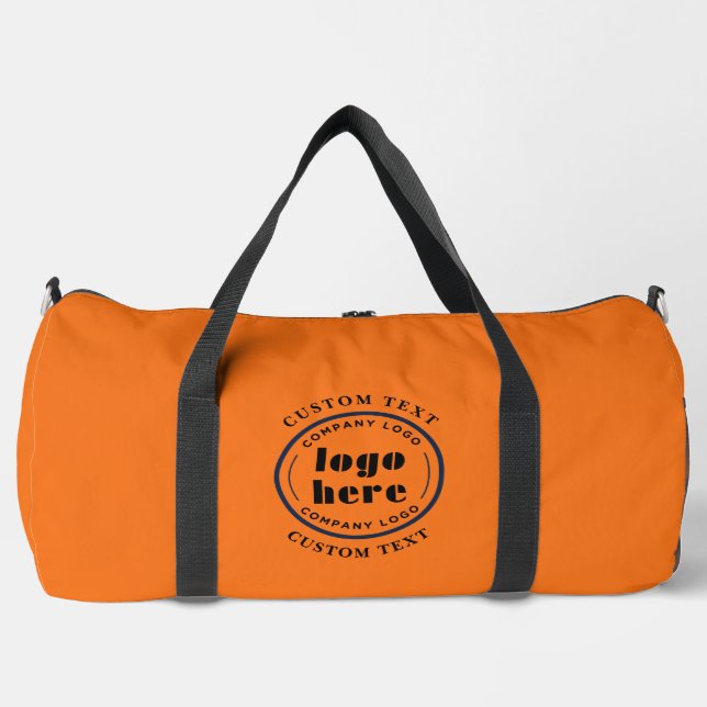 Sac De Sport Citrouille Orange Company Logo Entreprise Promotio (Recto)