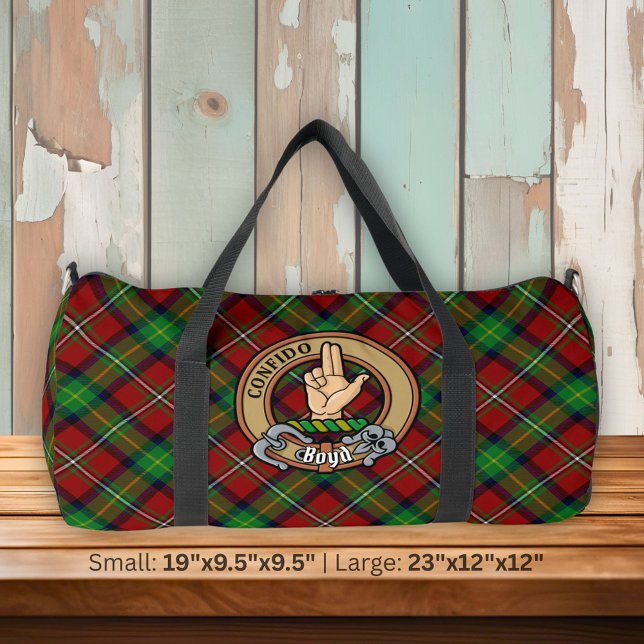 Sac De Sport Clan Boyd Crest sur Tartan (Créateur téléchargé)