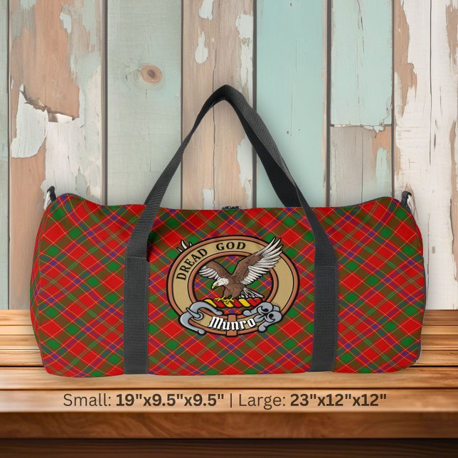 Sac De Sport Clan Munro Crest over Tartan (Créateur téléchargé)