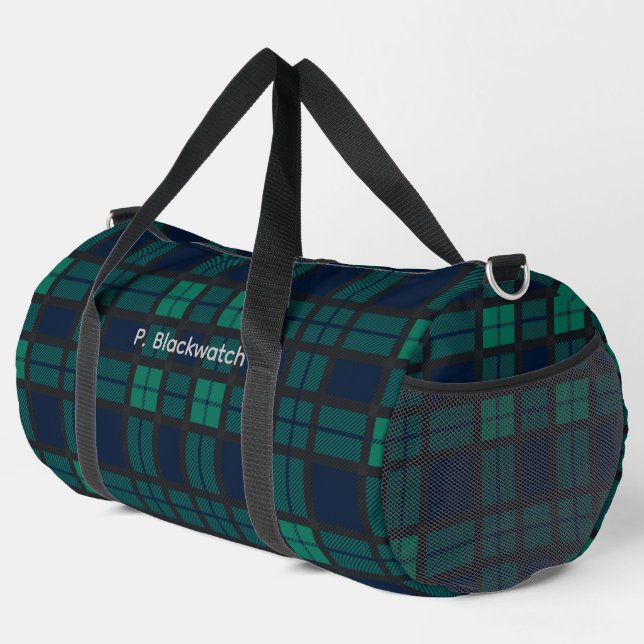 Sac De Sport Clan Plaid personnalisé Blackwatch Tartan personna (Coin droit)