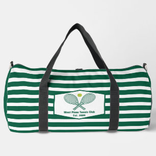 Sac De Sport Club de tennis rayé vert personnalisé Country Club