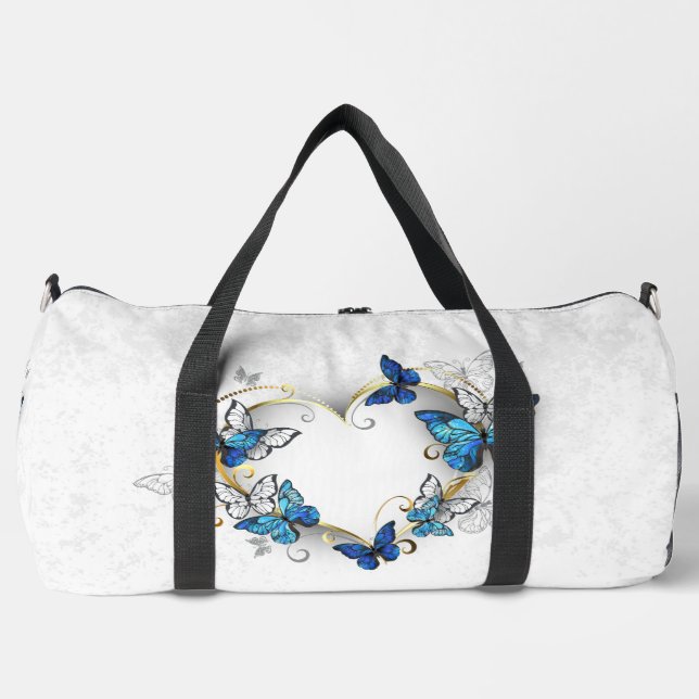 Sac De Sport Coeur bijoux avec papillons Morpho (Recto)