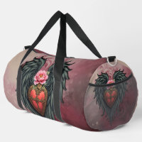 Coeur gothique avec Fleur et Ailes.