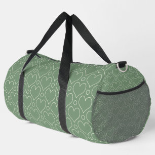 Sac De Sport Coeurs d'amour et motif Pois en vert