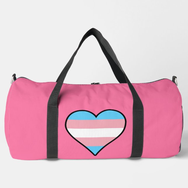 Sac De Sport cœurs de fierté transgenre (Recto)