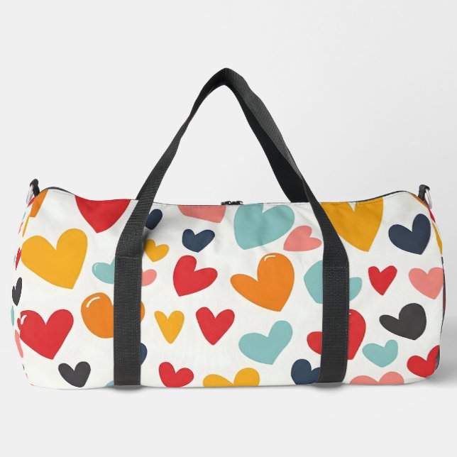Sac De Sport Cœurs Doodle Romantiques Couleurs Mignonnes (Recto)