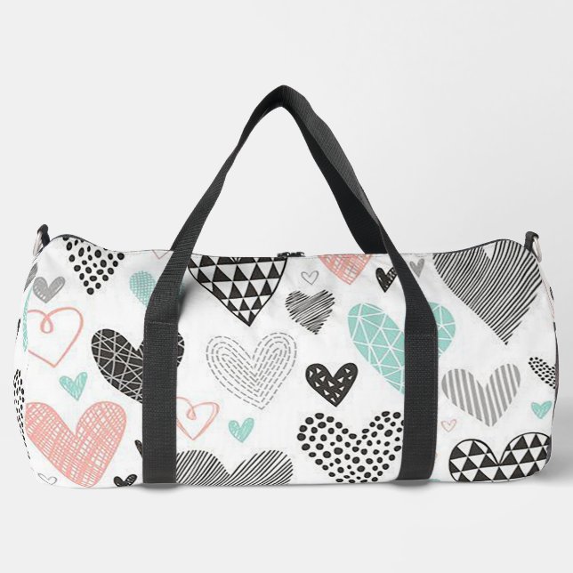 Sac De Sport Coeurs multimotifs (Recto)