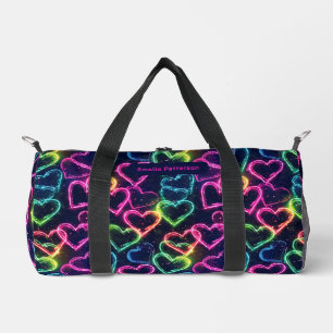 Sac De Sport Coloré Moderne Fille Néon Amour Coeur Personnalisé
