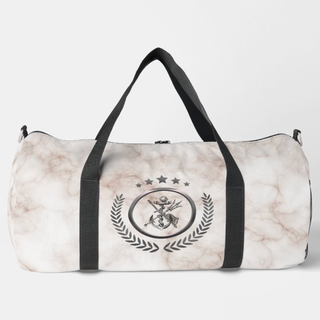 Sac De Sport Compas élégant style monogramme ancre (Recto)