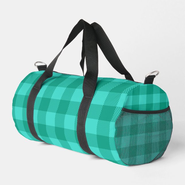 Sac De Sport Conception de carreaux à gingembre sarcelle et tur (Créateur téléchargé)