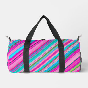 Sac De Sport Conception de motif à rayures arc-en-ciel vibrant