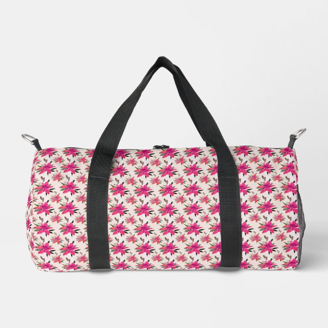 Sac De Sport Conception de motif floral Fleurs roses (Recto)