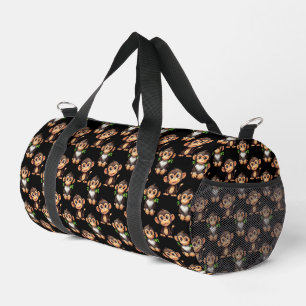 Sac De Sport Conception de motif singe noir