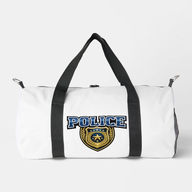 Sac De Sport Conception de texte gras pour insigne de police (Recto)