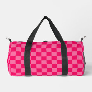 Sac De Sport Conception du Motif du vérificateur rose clair et