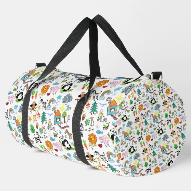 Sac De Sport Conception personnalisée simple Dessins d'enfants (Coin gauche)