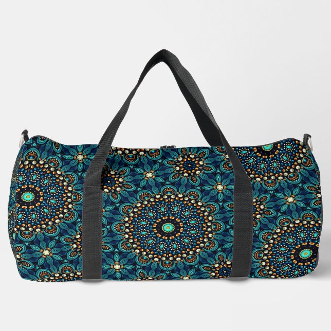 Sac De Sport Cool Funky Turquoise Dot Art Motif (Recto)