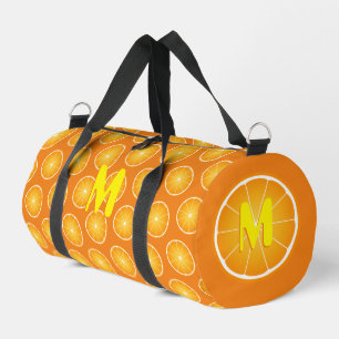 Sac De Sport Cool Juicy Orange jaune tranches de fruits Monogra