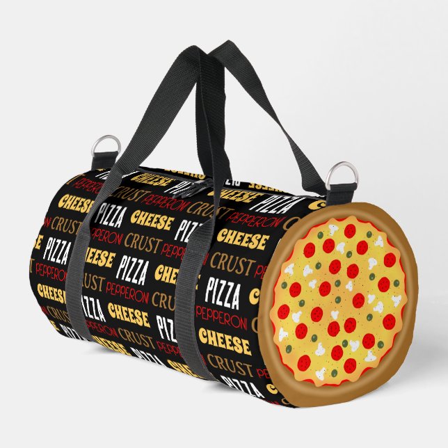 Sac De Sport Cool plaisir pizza pepperoni motif fromage croûte  (Coin gauche)