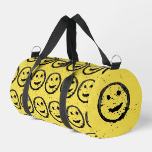 Sac De Sport Cool Sardé Joyeux visage souriant motif jaune
