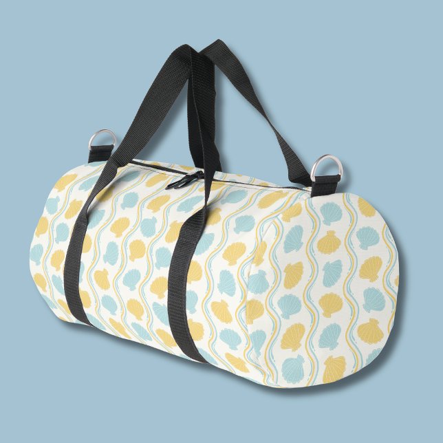 Sac De Sport Coquillage et vagues de plage Été (Seashells and ocean waves patterned duffel bag)