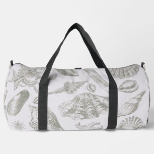 Sac De Sport Coquillage gris sauge doux croquis Antique Nature