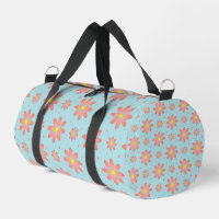 Corail rose et poudres bleu délicat marguerite fle