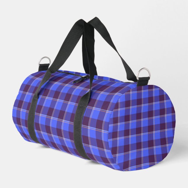 Sac De Sport Cornflower Blue and Livid Brown Plaid (Coin gauche)