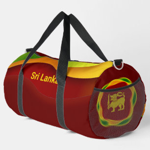 Sac De Sport Couleurs du drapeau du Sri Lanka et Lion jaune Sin
