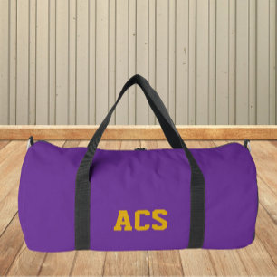 Sac De Sport Couleurs et lettres de l'école violet et or