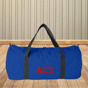 Sac De Sport Couleurs et lettres scolaires bleu royal et rouge