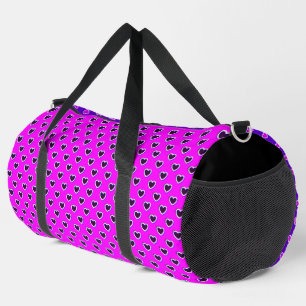 Sac De Sport Couleurs Vives Cœurs Violets, Roses Et Noirs