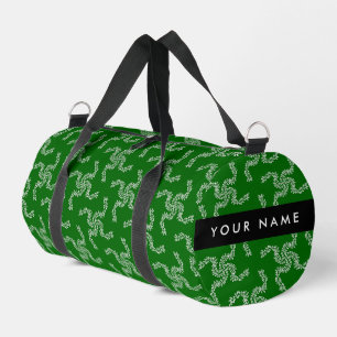 Sac De Sport Couronne de Noël, verte, Votre nom, Personnaliser
