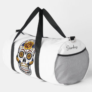 Sac De Sport Crâne à sucre rose jaune personnel