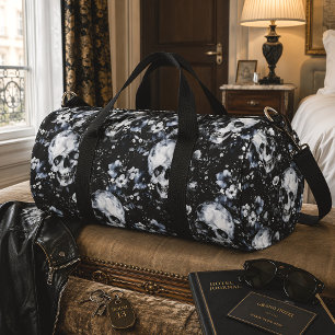 Sac De Sport Crâne Floral Gothique Jardin Sombre