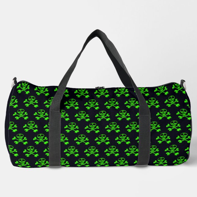 Sac De Sport crâne vert néon (Recto)